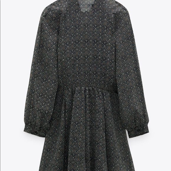 Zara printed jumpsuit metallic thread med Nwt - Picture 3 of 3